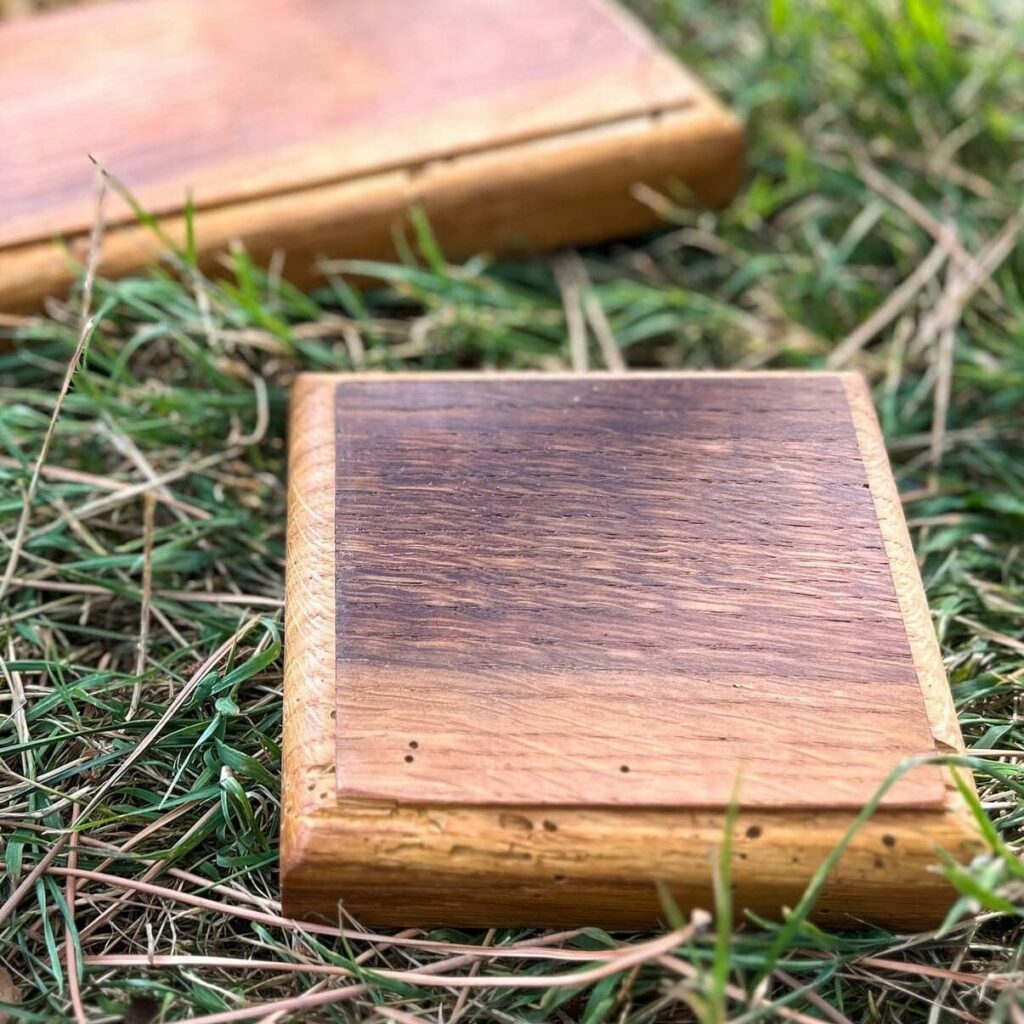 Socle en bois de chêne ou de châtaignier pour monter des lampes