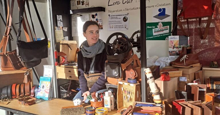 Etiquettes cuir par Léna